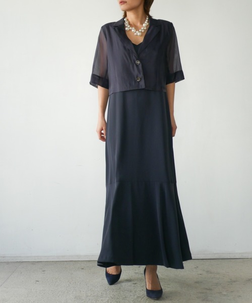 ジャケットセットドレス My shawty ドレス sheer jacket set dress : ZOZOTOWN Yahoo!店