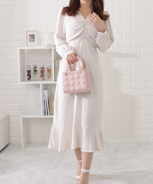 Lace Ladies（レースレディース） ワンピース Vネックギャザー