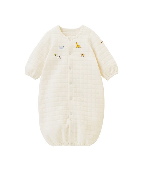 きなこ　　キルトニット　セットアップロンパース MIKI HOUSE（ミキハウス） ベビー服 ロンパース ニットキルト素材の