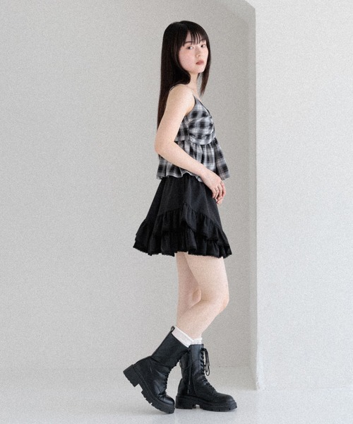 韓国発【BLACKUP】メーターバックルシャーリングミドルブーツ 韓国発【BLACKUP】メーターバックルシャーリングミドルブーツ