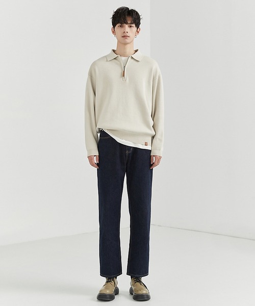 STONE  ハーフジップ　ニット　ニットポロ 美品】ストーンアイランド ハーフジップニットポロ