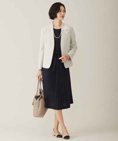 美品✨【ジェイプレス】ノーカラージャケット パンツ セットアップ 洗えるUV速乾 J.PRESS（J.プレス） ジャケット ノーカラージャケット 「WEB限定