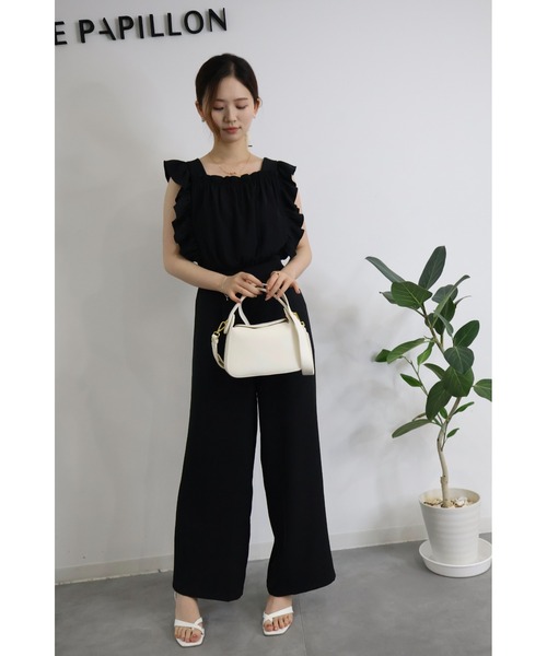 SAISON DE PAPILLON ショルダーバッグ バッグ 牛床革レザー2WAY