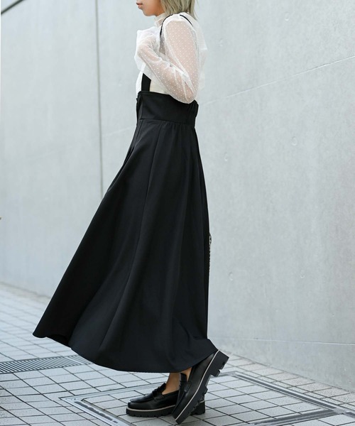 ジャンパースカート フロントジップハイウエストジャンスカ : ZOZOTOWN