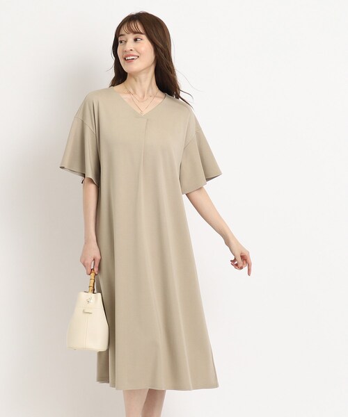 COUP DE CHANCE ワンピース 「洗える／裏地無し／ジャージ素材」セミ