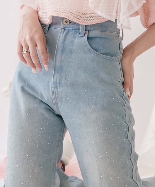 Ambre Neige ジーンズ デニム デニムパンツ rhinestone denim