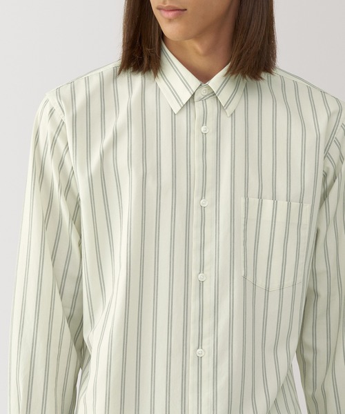 【新品】MUJI LABO 紳士　ポプリンレギュラーカラーシャツ　黒　M MUJI Labo シャツ 「MUJI Labo」紳士 ポプリンレギュラーカラー