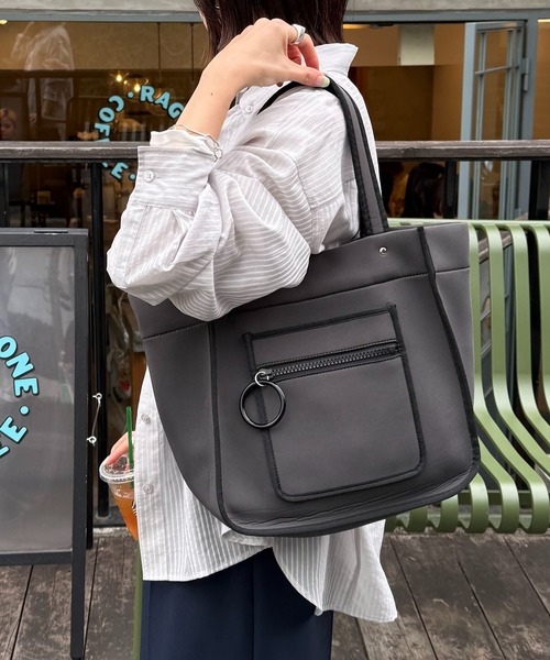 PAPILLONNER（パピヨネ） トートバッグ PAPILLONNER/スクエアWETライン