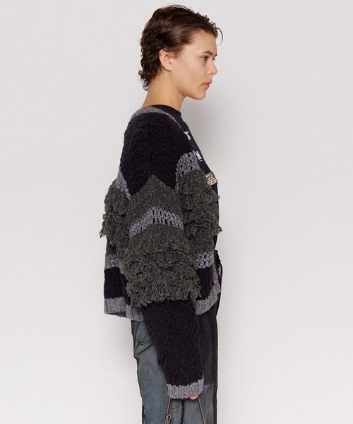 MAISON SPECIAL（メゾンスペシャル） カーディガン Multi Fringe