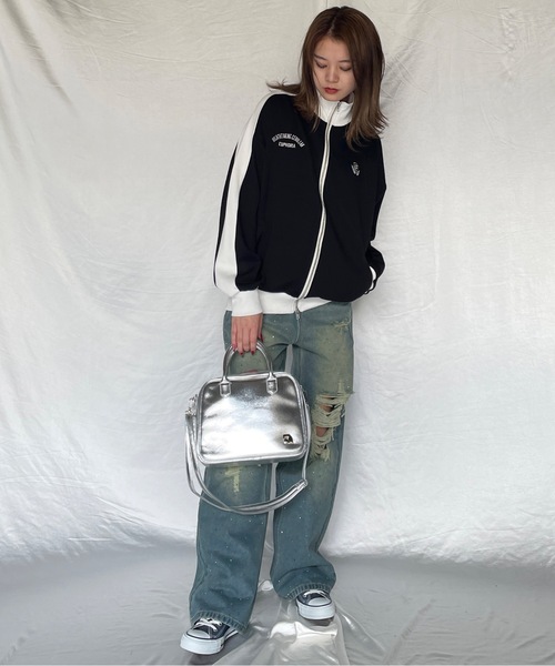 【超美品！】　ワンウェイ　オーバージャージ　トップスのみ one way ジャージ ロングトラックジャケット レディース