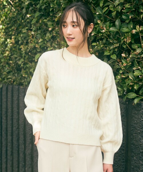 ANY SIS（エニィスィス） ニット セーター 「洗える」ケーブルAir