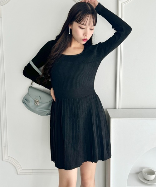 Loueme ワンピース プリーツニットワンピース : ZOZOTOWN Yahoo!店