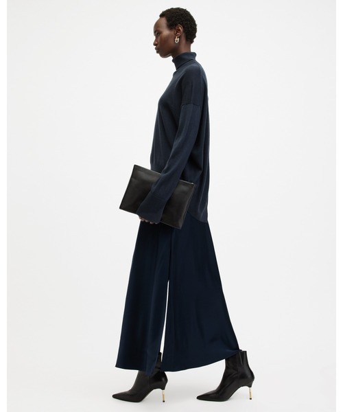 ALLSAINTS ワンピース NEO 2-IN 1 SLIM FIT MIDI SLIP DRESS