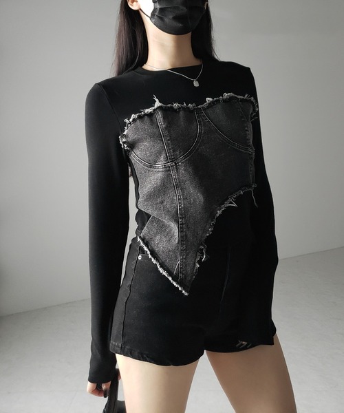 eimy istoire ビスチェドッキングTシャツ ビスチェドッキングTシャツ[品番：MKSW0013900]｜EMODA（エモダ
