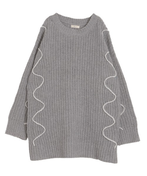 HUG.U（ハグユー） ニット セーター うねうね ざっくりニット
