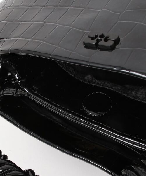 GANNI ハンドバッグ Bou Bag Small Patent Croco ガニー ボウ