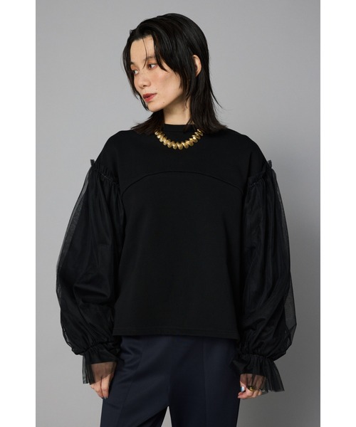 Tulle layer tops　　チュールレイヤートップス レディース