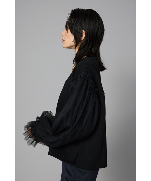 Layered Tulle Tee  レイヤード チュール ティー MOUSSY（マウジー）の「TULLE LAYERED TOP / チュールレイヤード