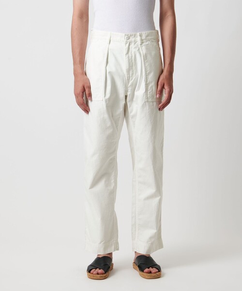 ユナイテッドアローズ オーガニックコットン バックサテン ファティーグパンツ M UNITED ARROWS パンツ オーガニックコットン バックサテン