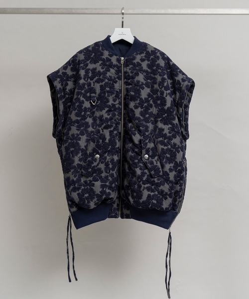 メゾンスペシャル　カレッジブルゾン　ネイビー Maison Kitsune（メゾンキツネ）の「COLOR-BLOCK POLAR FLEECE BLOUSON