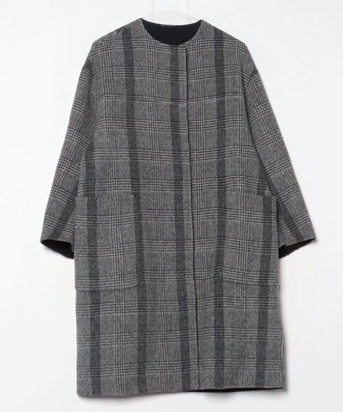 FRAY I.D（フレイ・アイディー） ノーカラーコート 0 グレー