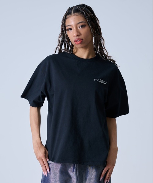 FUBU tシャツ フブ ブランド ロゴ ラインストーン 刺繍 クルー
