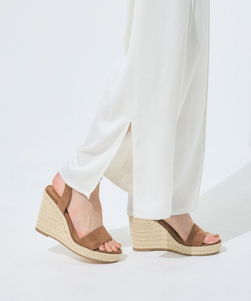 ALUNE サンダル ネックベルトウエッジサンダル レディース : ZOZOTOWN