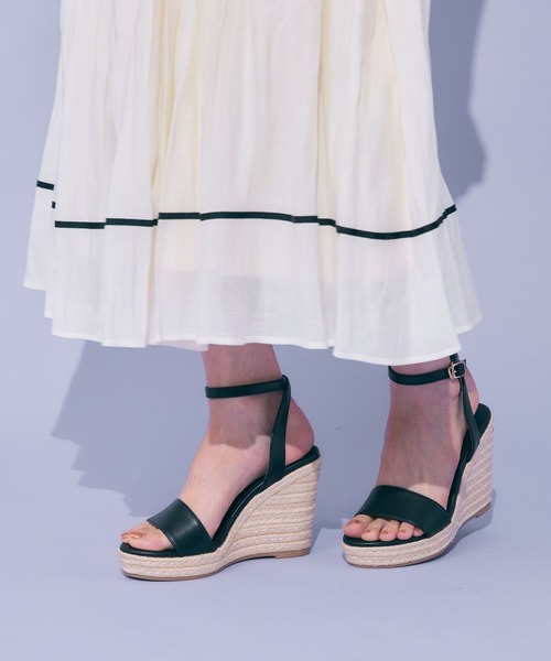 ALUNE サンダル ネックベルトウエッジサンダル レディース : ZOZOTOWN