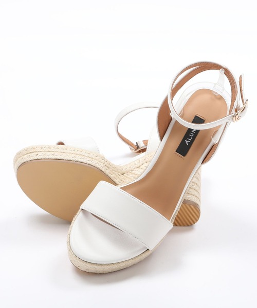 ALUNE サンダル ネックベルトウエッジサンダル レディース : ZOZOTOWN