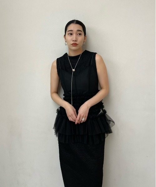 AMERIアメリ ワンピース Mサイズ ブラック スミクロ Ameri（アメリ） ワンピース ORIGINAL PUNCHING CHINO DRESS