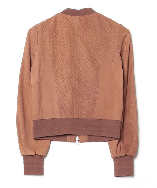 「ENCHANTEMENT」 レザーブルゾン 38 ブラウン レディース_画像2