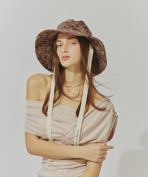 Chapeau d' O（シャポードオー） 帽子 ハット Flower EMB Capeline