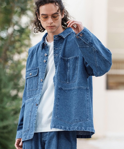 CAMBIO カバーオール mj10555-ラグランスリーブデニム