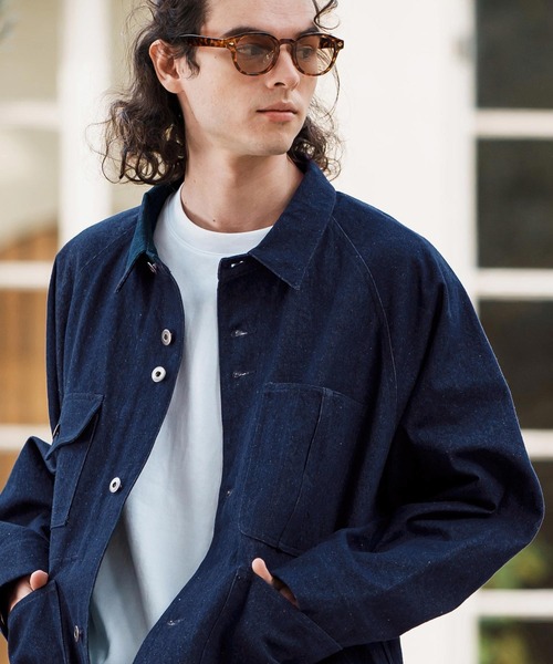 CAMBIO（カンビオ） カバーオール mj10555-ラグランスリーブデニム