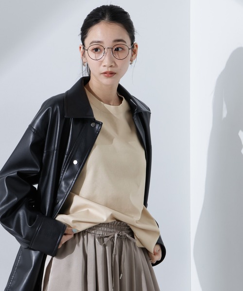 Repur加工 スムースシルケットロングスリーブトップス