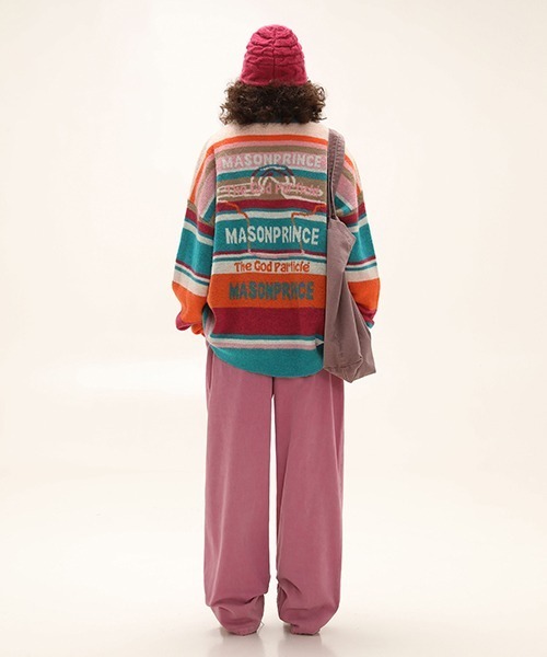 「MASONPRINCE」 長袖ニット L ネイビー メンズ_画像7