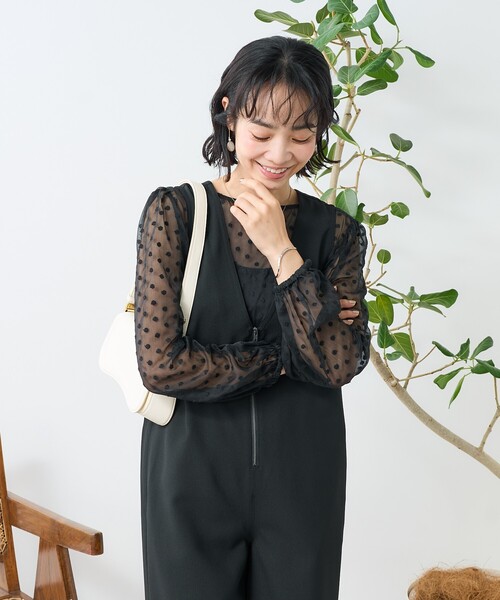 FREAK'S STORE ブラウス シャツ 花柄刺繍 シアーブラウス