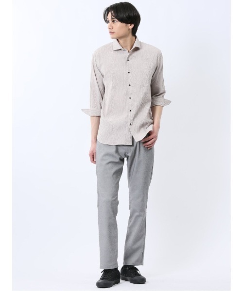 新品　レノマオム　シャツ renoma HOMME シャツ 「ストレッチ」レノマ オム ふくれチェック