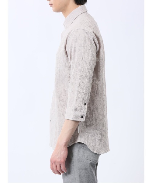 renoma HOMME シャツ 「ストレッチ」レノマ オム ふくれチェック