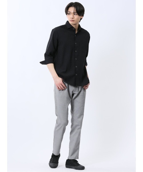 新品　レノマオム　シャツ renoma HOMME シャツ 「ストレッチ」レノマ オム ふくれチェック