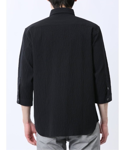 renoma HOMME シャツ 「ストレッチ」レノマ オム ふくれチェック