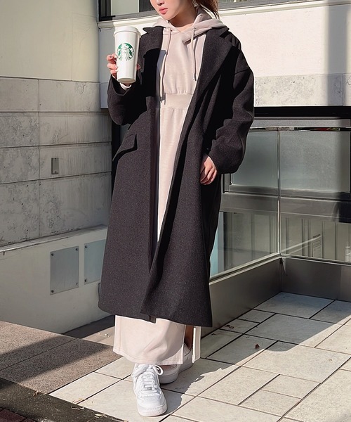 「MIIA」 チェスターコート FREE ライトグレー レディース_画像5