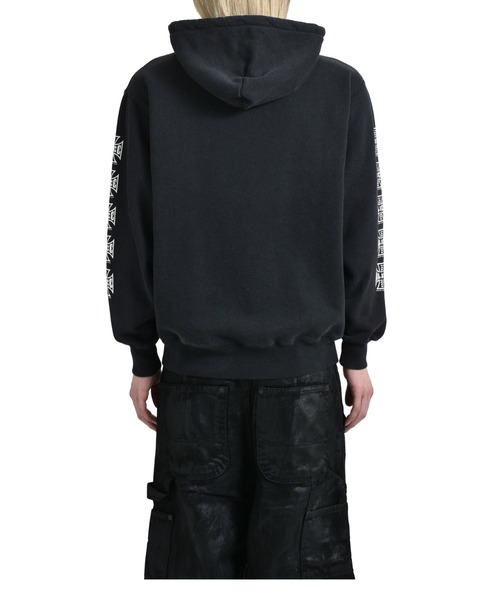 ALICE HOLLYWOOD パーカー DESTROYED CHOPPER FULL ZIP HOODIE メンズ