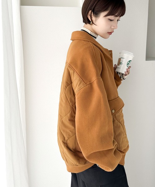 「Java」 ブルゾン LARGE カーキ レディース_画像5