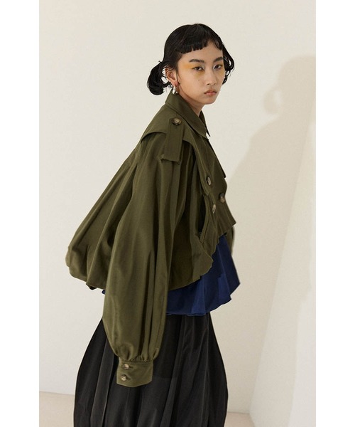 OMMO BALLOON TRENCH BLOUSON カーキ OMMO ブルゾン アウター BALLOON TRENCH BLOUSON レディース