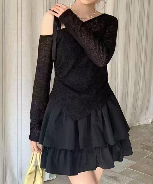 なな　ワンピース2点 NANAHACHI ワンピース ニット フリルワンピース 2点セット