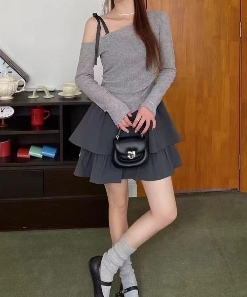 なな　ワンピース2点 NANAHACHI ワンピース ニット フリルワンピース 2点セット