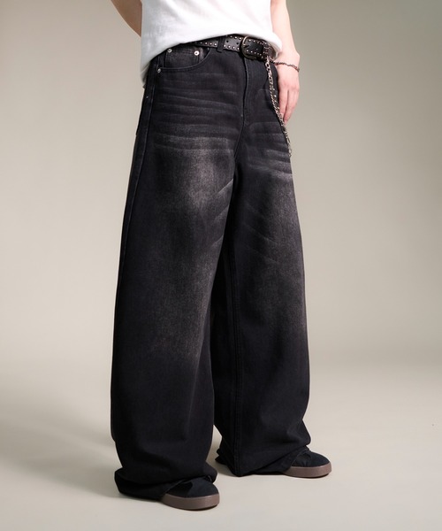 CALIFORNIA OUTFITTERS ジーンズ 4D47 ウォッシュ ビンテージ風 ワイド