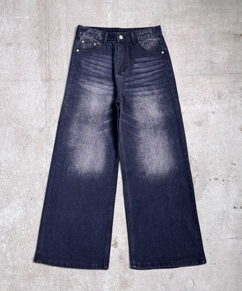 CALIFORNIA OUTFITTERS ジーンズ 4D47 ウォッシュ ビンテージ風 ワイド