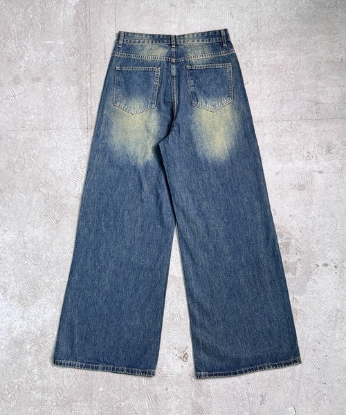 CALIFORNIA OUTFITTERS ジーンズ 4D47 ウォッシュ ビンテージ風 ワイド